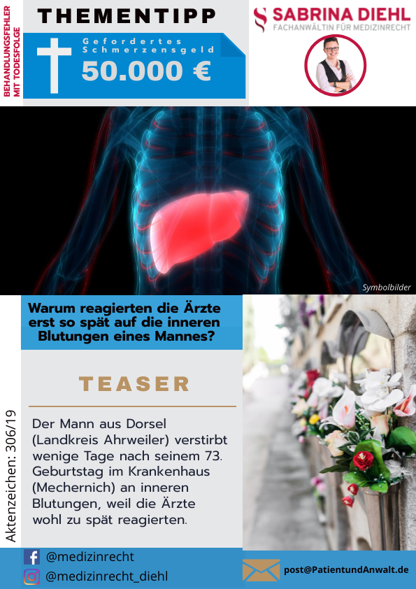 Armutszeugnis: Im Krankenhaus fiel niemandem das unübersehbare klaffende Wundgeschwür am Gesäß eines Mannes auf