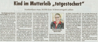 marl aktuell vom 23.11.2013 kind im mutterleib totgestochert krankenhaus muss 38000 euro schmerzensgeld zahlen recklinghausen gelenkirchen marl sabrina dieh