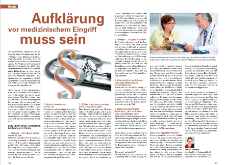 Das Magazin aus Ihrer Apotheke 6 aus 2017 Aufklrung vor medizinischem Eingriff muss sein Sabrina Diehl Fachanwltin fr Medizinrecht Oberhausen Marl