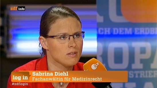 ZDF login vom 23.07.2014 Darf Krankenhaus ein Geschäft sein Sabrina Diehl Medizinrecht Arzthaftung Marl Oberhausen