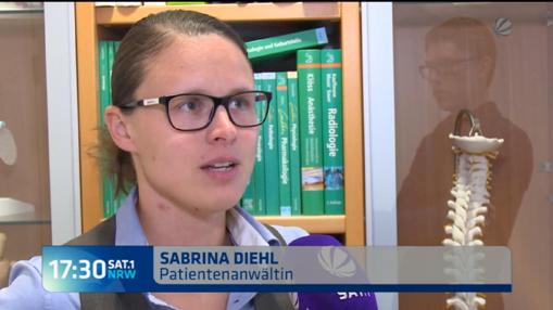 sat1 NRW vom 12.07.2016 falscher Arzt operiert Menschen Sabrina Diehl Fachanwältin für Medizinrecht Schmerzensgeld Schadensersatz Ärztepfusch ohne Zulassung 001