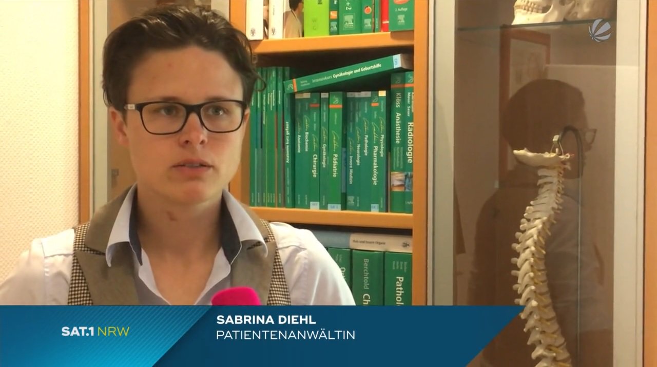 Sat 1 NRW vom 29.06.2017 Nadel in Niere vergessen Behandlungsfehler Aerztepfusch Sabrina Diehl Operation