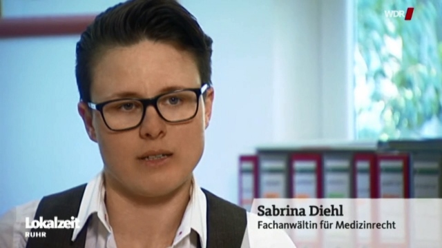 WDR Lokalzeit Ruhr vom 30.04.2018 Schlaganfallpatient fordert Schadensersatz Sabrina Diehl Fachanwältin Medizinrecht Herne Ruhrgebiet Hilfe