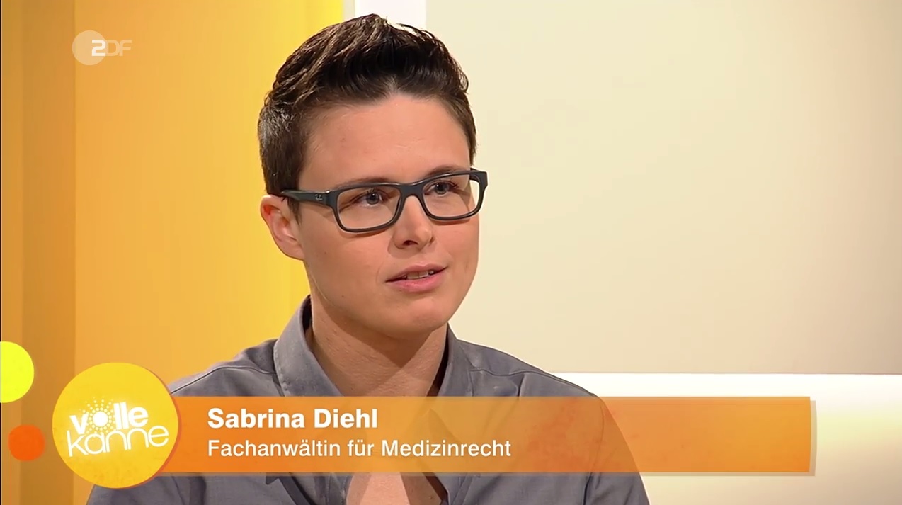ZDF Volle Kanne vom 17.09.2019 Fehlerhafte Implantate Medizinrecht Behandlungsfehler Patienten Kanzlei Diehl Herne Oberhausen
