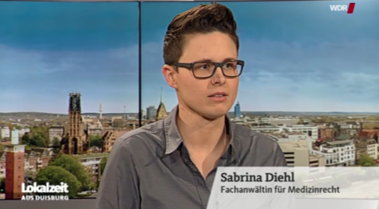 WDR Lokalzeit Duisburg vom 13.02.2020 Wenn die Haftpflicht nicht zahlen will Medizinrecht Sabrina Diehl Herne Duisburg Oberhausen Behandlungsfehler